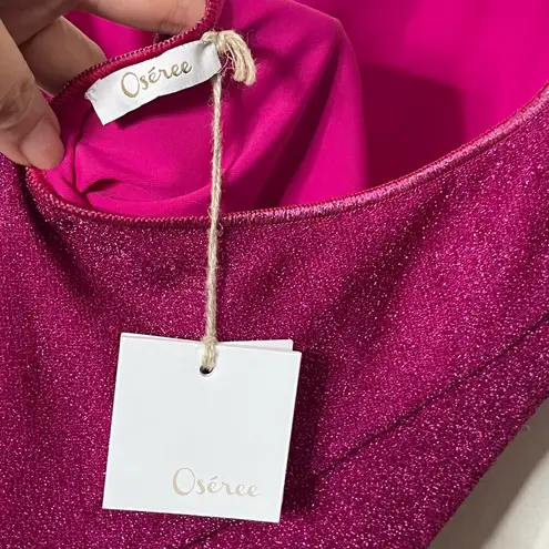 Oseree New Lumiere Maillot Women’s Size Small Fuchsia Pink One Piece Sparkle