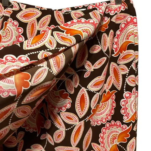 VTG Judith Hart Women Maxi Wrap Skirt 14 Multicolor Paisley Floral Y2K Boho Pink