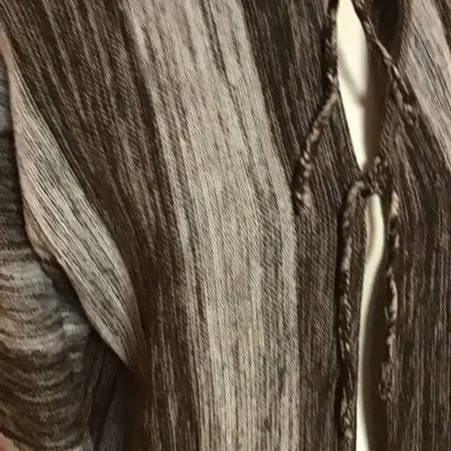 Vintage 70s space dyed bell sleeve hooded sweater Brown Size M