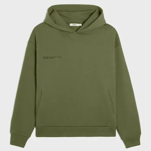 Pangaia Comfy 365 Mid Weight Cotton Hoodie in Green Olive