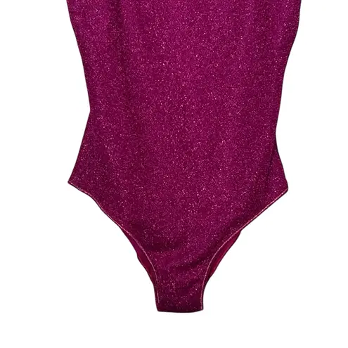 Oseree New Lumiere Maillot Women’s Size Small Fuchsia Pink One Piece Sparkle