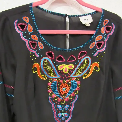 ECI  Beaded Blouse Size 10 EUC