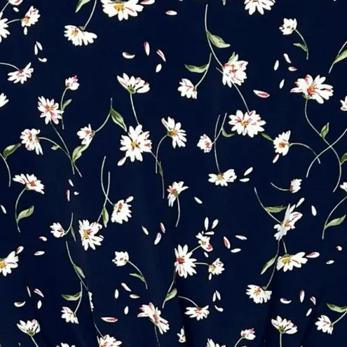 Heartloom Blouse Womens Small Navy Blue Ditzy Floral Flowers Boho Cottagecore