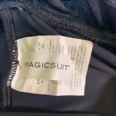 Magicsuit Miraclesuit Celine Swim Dress Black Convertible Swimsuit Size 8 #2848