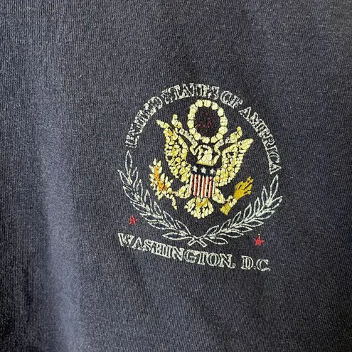 Vintage 90s Washington DC T Shirt Blue XL Extra Large Graphic Tee 100% Cotton