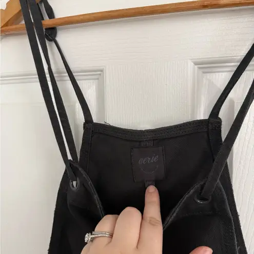 Aerie  NWT Charcoal Denim Overall Shorts