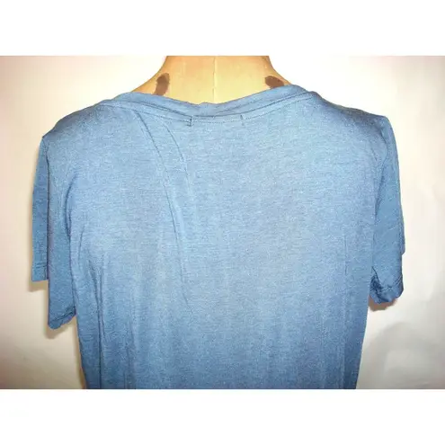 prAna New Womens NWT L Blue Dress Foundation SS T shirt Blouson Ruched Soft