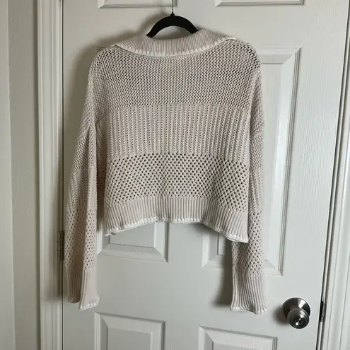 Happily Grey Woman’s Cream Knit Sweater V