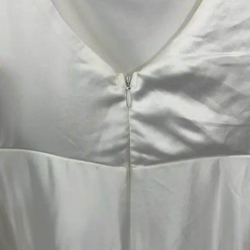 Lulus Endless Radiance Ivory Satin Sleeveless Maxi Dress With Pockets White Size L