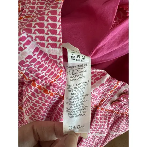 Vineyard Vines  Pink Whale Stripe Preppy Mini Skirt Womens Size 0 Barbie Nautical