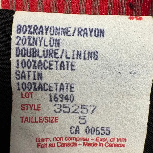 Classique Collections Women's Floral Vest Size S Pink Button V Neck Formal Black