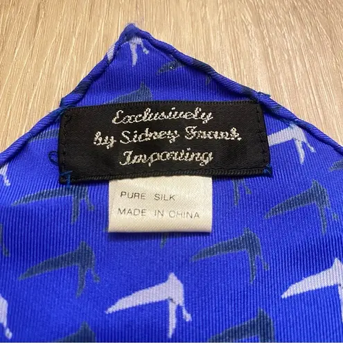 Grey Goose 100% Silk Scarf Royal Blue w/ Goose Print