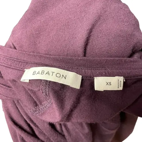 Aritzia  Babaton Winston‎ Dress Jersey Knit 3/4 Sleeve Stretch Purple Size XS