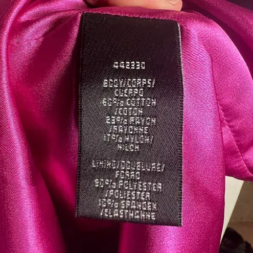 ML Monique Lhuillier Pink Cap Sleeve Lace Knee Length Sheath Dress Size 0