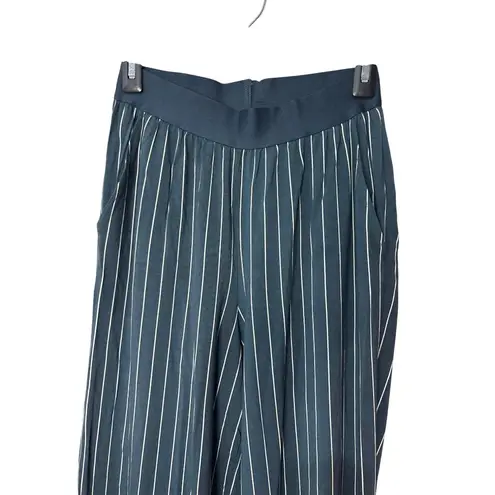 We Wore What Wide Leg Pants in Navy & Cream Small New Womens Wide Leg