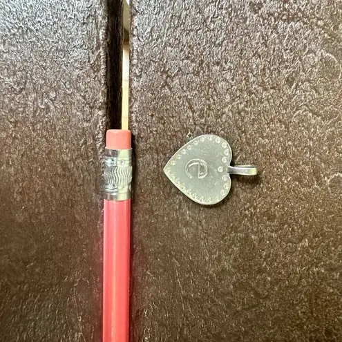 Silver Tone Pewter Initial Monogram E Charm Pendant Necklace