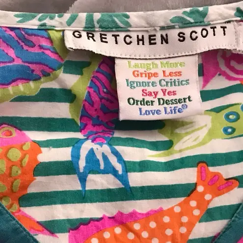 Gretchen Scott Coral reef tunic top Green Size M