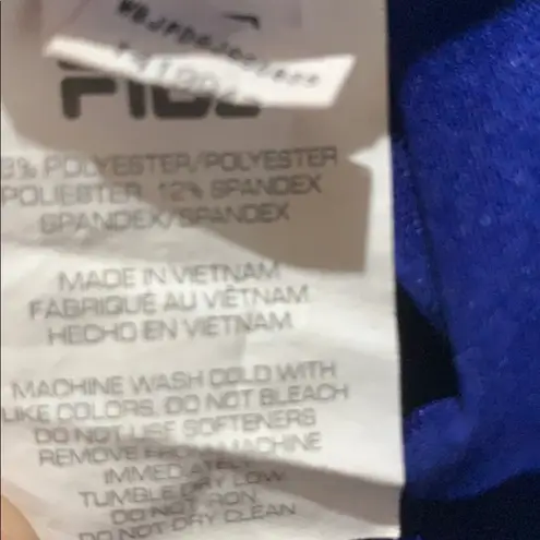 FILA  Navy‎ Green Neon Color Blocked Wicking Skort L