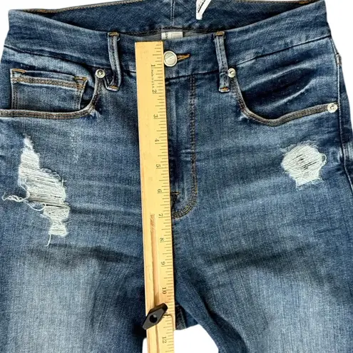 Good American  Good Waist Blue Medium Wash Distressed Snake Pocket B322 sz 2 / 26