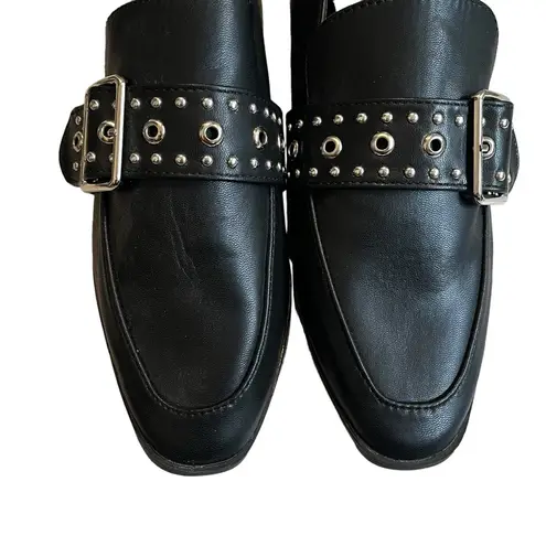 Vintage Havana  Maureen Studded Buckle Loafers Shoes Black, Sz 7.5