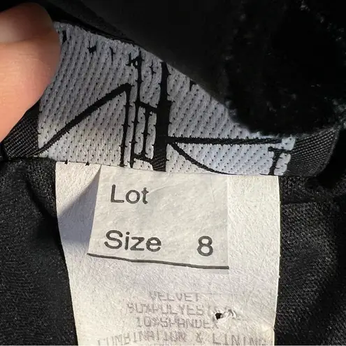 Vtg Niki By Niki Livas Y2K Maxi Evening Dress Sz 8Velvet Top Whimsigoth 90s HOCO Black