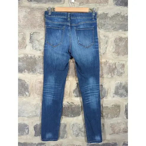 Joe Fresh Jeans Woman's 26/ 2 Blue Slim Low Rise Faded Skinny Y2K Retro