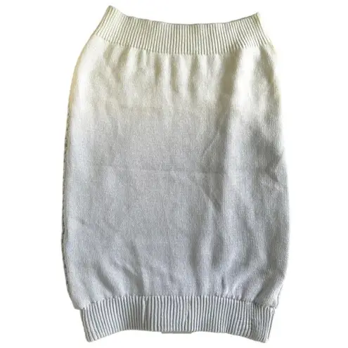 Vintage Havana  Knit Skirt Light Blue Cream Ombre Short Pencil Women’s size Small