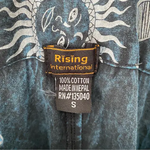 Rising International SunMoon Blue Cotton Overalls size small