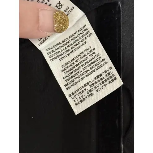 J.Crew NWT Heritage Textured O-Ring Bandeau Bikini Top BP264 Black Size XXL 2XL