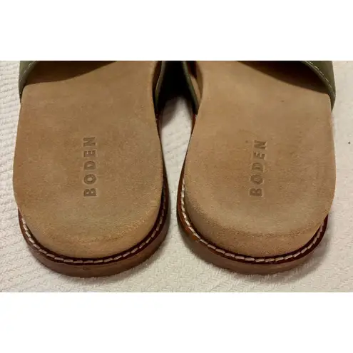 Boden Hardware Mule Footbed Sandal, Deep Olive, Sz 41 (9.5) NEW Green