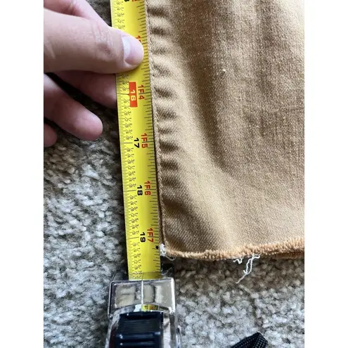 OAT Jeans Sz 31 High Rise Wide Leg Crop Pants Light Brown/Khaki Workwear Casual