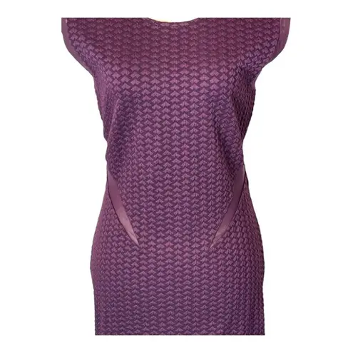 Opening Ceremony Dress Women Large Purple Plum Cut Out Thalia Puckered Midi NWT