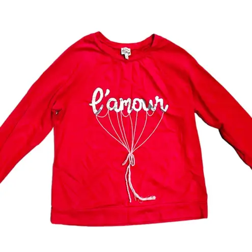 Como vintage Comp Vintage L’Amour Sweatshirt in Raspberry Red, Size L