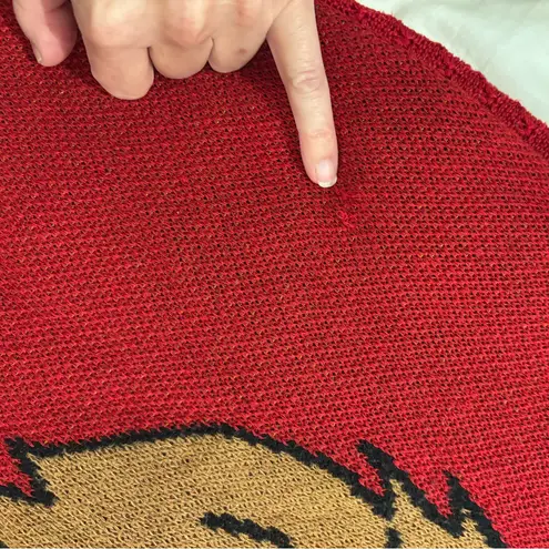 ELHOFFER Design, Lion Harry Potter Gryffindor Novelty Red Knit Sweater Medium