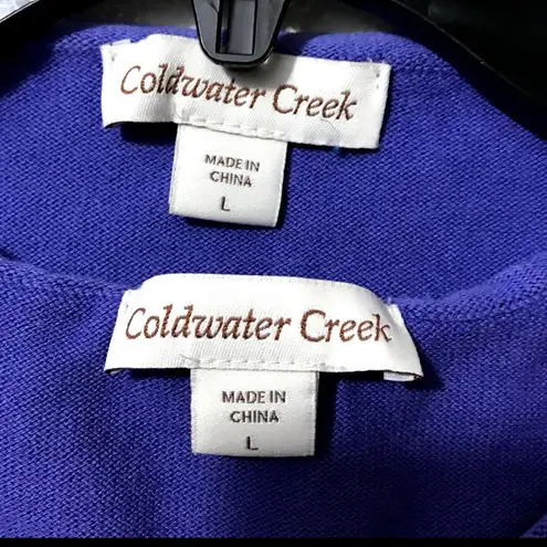 Coldwater Creek Blue Cardigan and tank top SZ:L