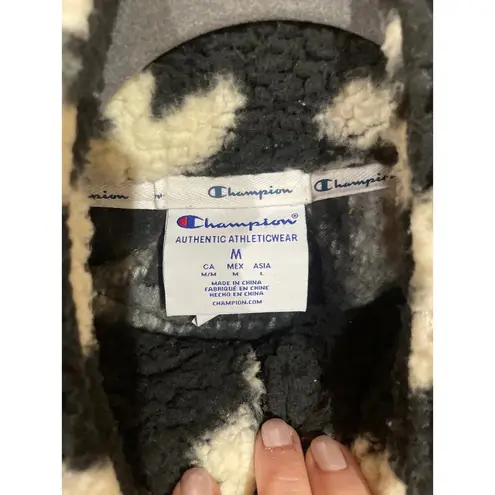 Champion  Women's Cozy High Pile Quarter Zip Paisley Print, M