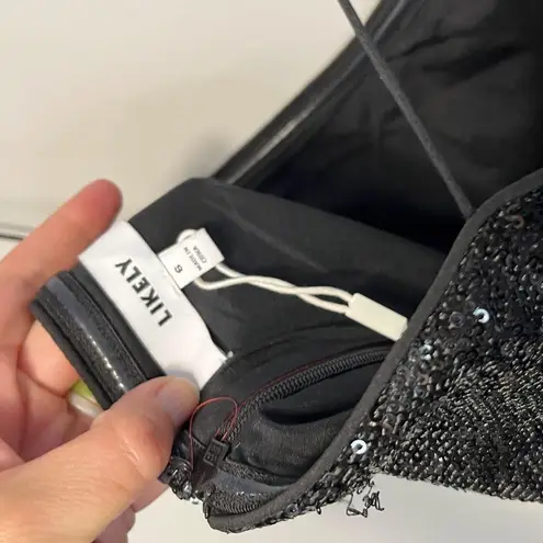 Likely Lilia Sequined Ruffle Cocktail Dress 6