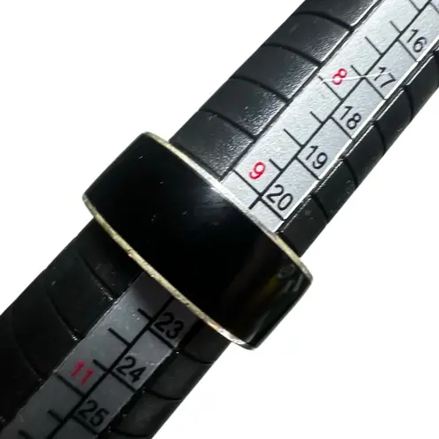 Jay King black onyx opal inlay Elegant Black and Blue Mosaic Ring