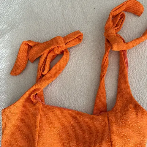 Beach Riot Sydney One Piece Sunshine Haze Scrunch, Orange, Size Medium, $168