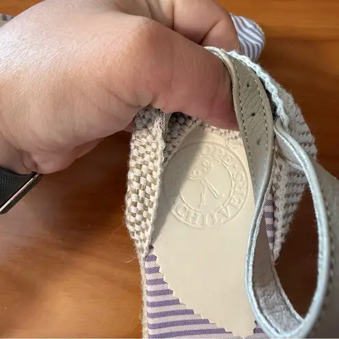 Penelope Chilvers High Mary Jane Atelier Stripe Espadrille Heel Wedge Purple 39 Purple Size 8