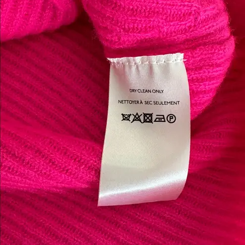 Pilcro Cashmere Ribbed Funnel Neck Sweater Hot Pink Women’s Size 3x Turtleneck