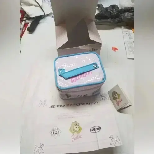 Fossil  Barbie Pink Poodle Parade Watch New - Vintage