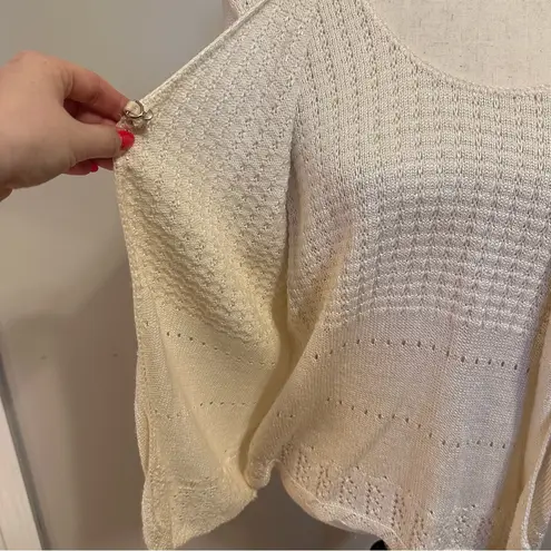 Vintage Bentley White Open Knit Cardigan Built