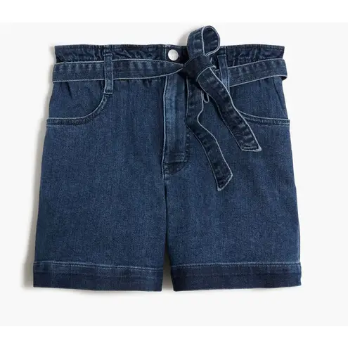 J.crew high rise paperbag jean shorts size 27 Blue