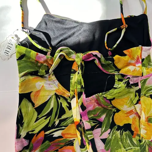 AUW Secret Charm Floral Tropical Print Maxi Dress