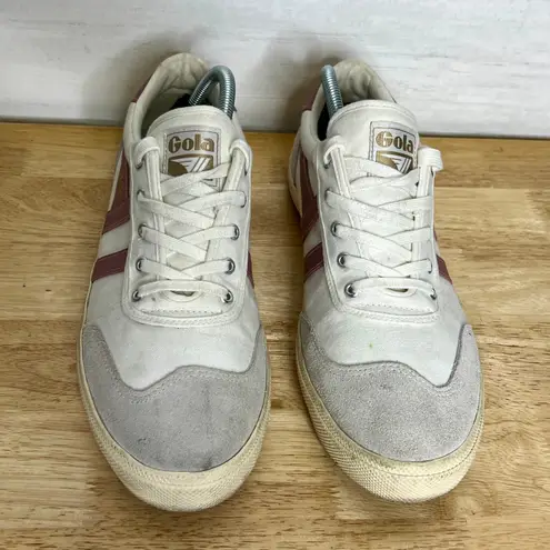 Gola Badminton Low Top Sneakers Dusty Rose Shoe Size 11 White