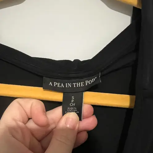 A pea in the pod Maternity Postpartum Black Hoodie Sweatshirt