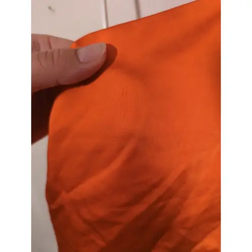 RTR Cobando Collective Sz 6 Orange Skinny Strap Sleeveless Halter Satin Tank Top