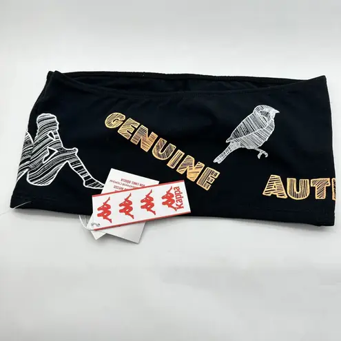 Kappa  Women's Black Authenthic Graphik Tessa Tube Top