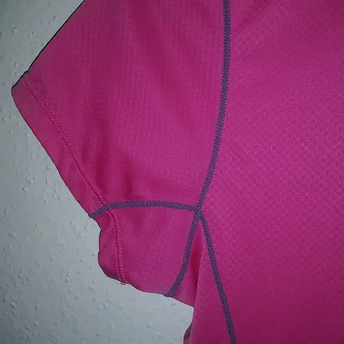 Mizuno Japan M Ladies Golf Athletic Top Reflective Pink Purple